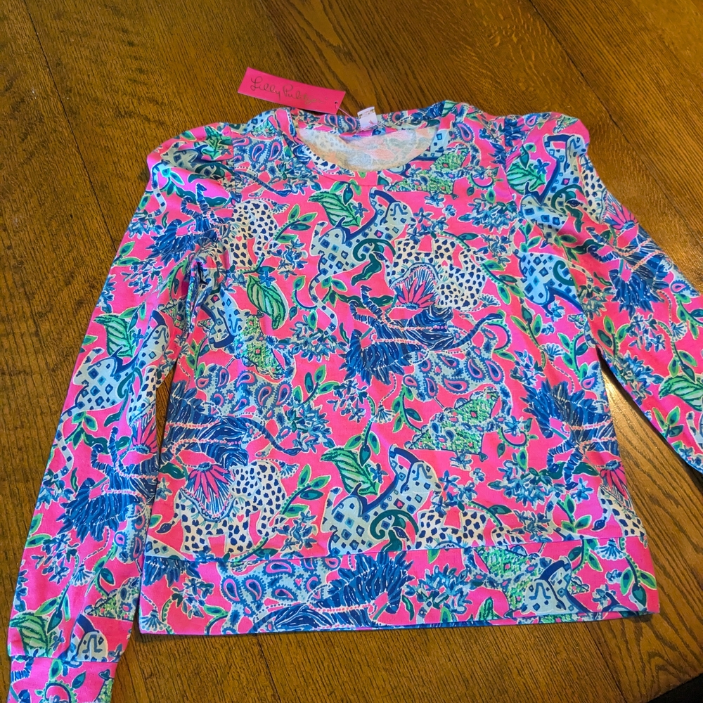 Lilly Pulitzer Pink Multicolor Long Sleeve Top